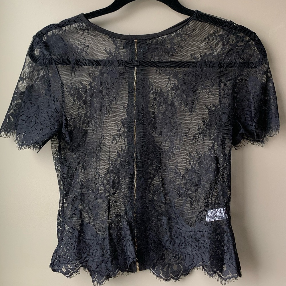 Sheer Lace Crop Top